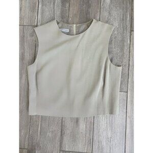 Emporio Armani Zip Up Wool blend Vest Striped 90s Size Small. Reworked. Sm Stain